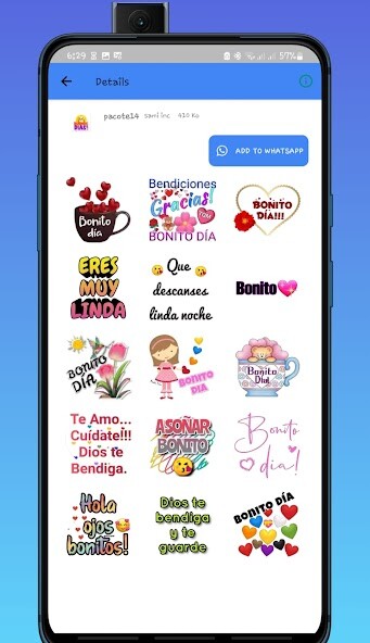 Run android online APK Pegatinas Buenos Dias y Noches from MyAndroid or emulate Pegatinas Buenos Dias y Noches using MyAndroid