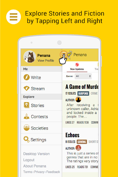 Run android online APK Penana-Your Mobile Fiction App from MyAndroid or emulate Penana-Your Mobile Fiction App using MyAndroid Run android online APK Penana-Your Mobile Fiction App from MyAndroid or emulate Penana-Your Mobile Fiction App using MyAndroid