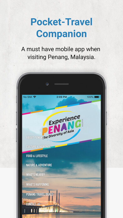 Emulate iPhone app Penang Tourist Info using MyAndroid