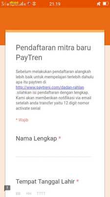 Emulate Android APK Pendaftaran Mitra Baru Emulate Android APK Pendaftaran Mitra Baru