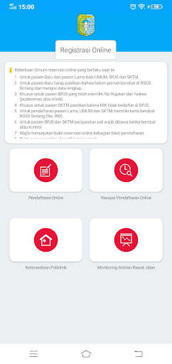 Run android online APK Pendaftaran Online RSUD Sintang from MyAndroid or emulate Pendaftaran Online RSUD Sintang using MyAndroid