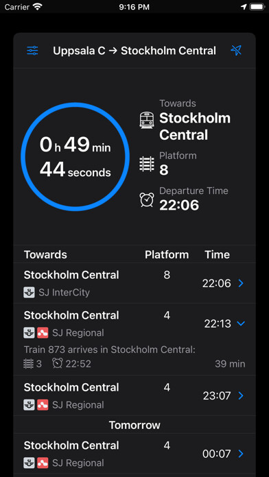 Emulate iPhone app Pendla using MyAndroid