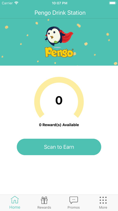 Emulate iPhone app Pengo Drink Station Rewards using MyAndroid