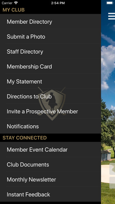 Emulate iPhone app Penn Oaks Golf Club using MyAndroid