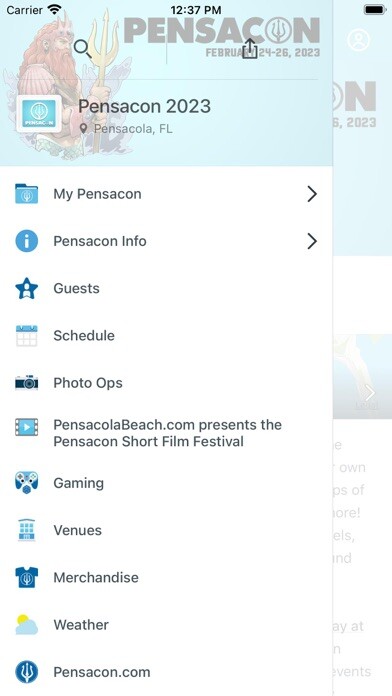 Emulate iPhone app Pensacon 2023 using MyAndroid