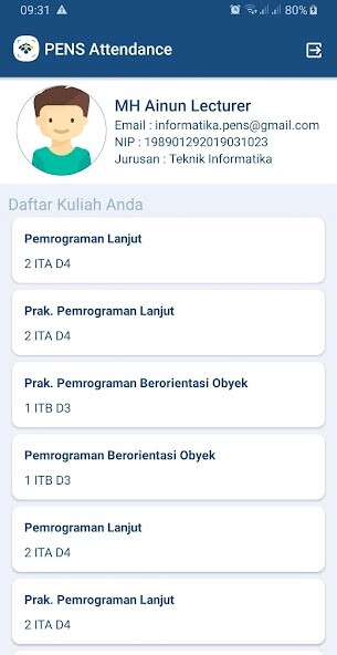 Run android online APK PENS Attendance from MyAndroid or emulate PENS Attendance using MyAndroid
