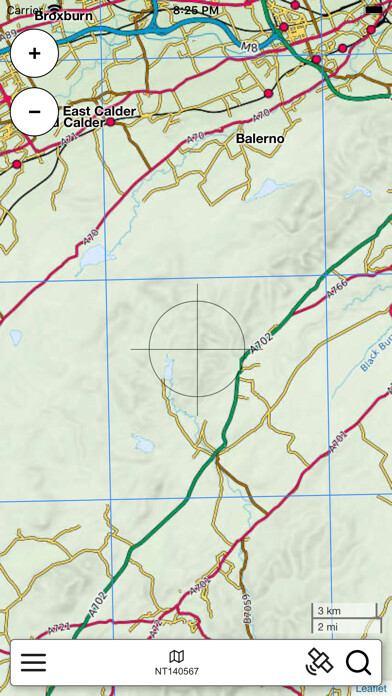 Emulate iPhone app Pentlands Outdoor Map using MyAndroid