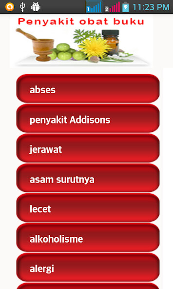 Emulate Android APK Penyakit Buku Obat