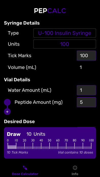 Emulate iPhone app PepCalc - Peptide Calculator using MyAndroid