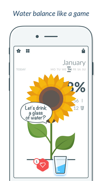Emulate iPhone app PEP: Drink the Water & balance using MyAndroid