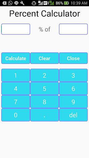 Run android online APK Percentage Calculator (Simple) from MyAndroid or emulate Percentage Calculator (Simple) using MyAndroid Run android online APK Percentage Calculator (Simple) from MyAndroid or emulate Percentage Calculator (Simple) using MyAndroid