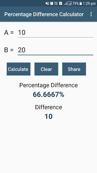 Run android online APK Percentage Difference Calculator from MyAndroid or emulate Percentage Difference Calculator using MyAndroid