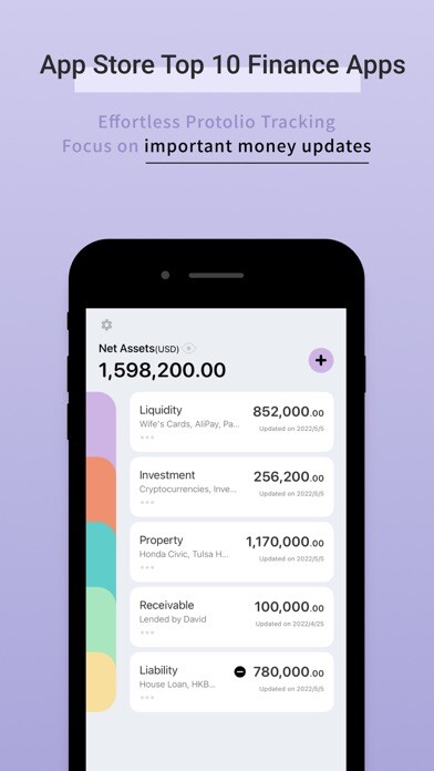 Emulate iPhone app Percento: Net Worth Tracker using MyAndroid Emulate iPhone app Percento: Net Worth Tracker using MyAndroid