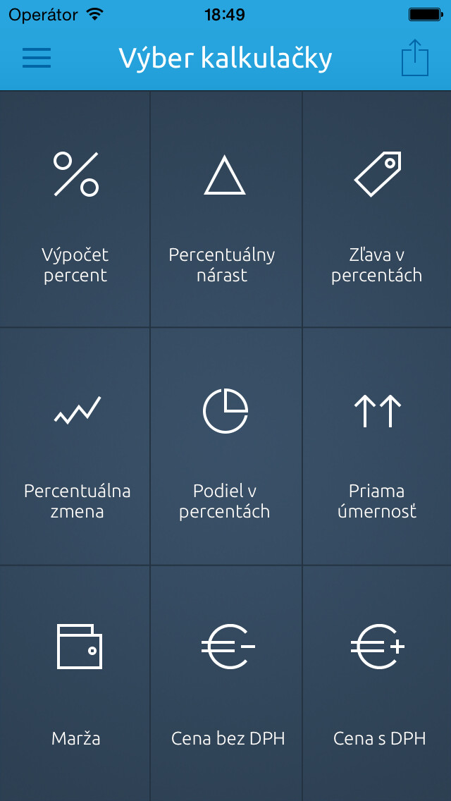 Emulate iPhone app Percentá using MyAndroid