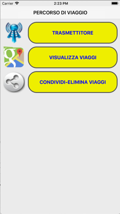 Emulate iPhone app Percorso di Viaggio ADS using MyAndroid
