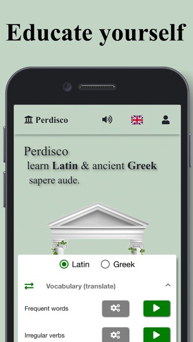 Emulate iPhone app Perdisco - Learn Latin & Greek using MyAndroid Emulate iPhone app Perdisco - Learn Latin & Greek using MyAndroid