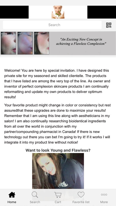 Emulate iPhone app Perfect Complexion Skin Care using MyAndroid