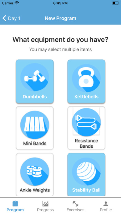 Emulate iPhone app PerfectFit — Home Workouts using MyAndroid