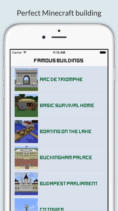 Emulate iPhone app Perfect Minecraft Building - House tips & ideas guide for minecraft using MyAndroid