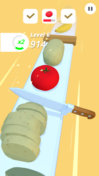 Emulate iPhone app Perfect Slice – Chop Vegetable using MyAndroid Emulate iPhone app Perfect Slice – Chop Vegetable using MyAndroid