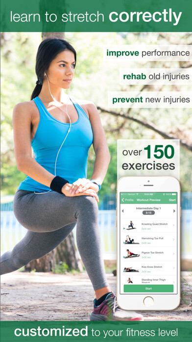 Emulate iPhone app Performance Stretching - Foam Roller, Static, and Dynamic Stretches using MyAndroid