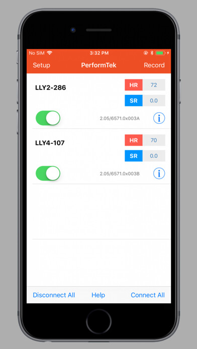 Emulate iPhone app PerformTek Data Collector using MyAndroid