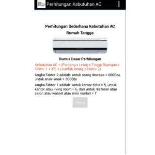 Run android online APK Perhitungan Kebutuhan AC from MyAndroid or emulate Perhitungan Kebutuhan AC using MyAndroid Run android online APK Perhitungan Kebutuhan AC from MyAndroid or emulate Perhitungan Kebutuhan AC using MyAndroid