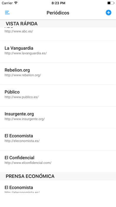 Emulate iPhone app PERIÓDICOS y REVISTAS de ESPAÑA using MyAndroid Emulate iPhone app PERIÓDICOS y REVISTAS de ESPAÑA using MyAndroid