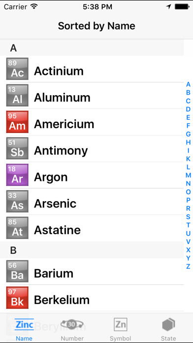 Emulate iPhone app Periodic table of the chemical elements Lite using MyAndroid Emulate iPhone app Periodic table of the chemical elements Lite using MyAndroid