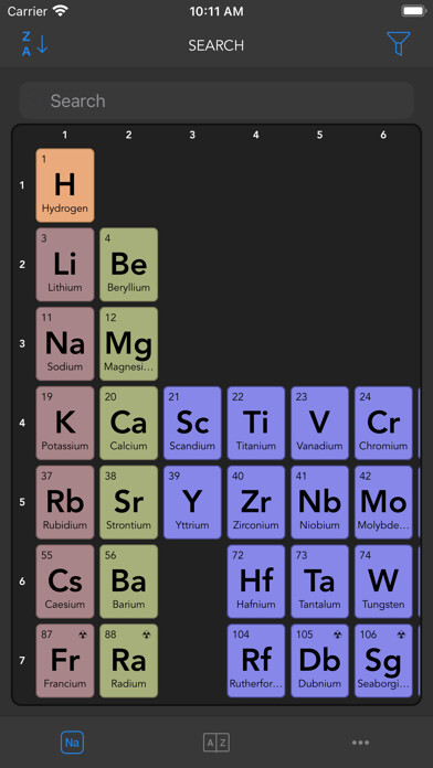 Emulate iPhone app Periodic Table - Smart using MyAndroid