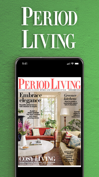 Emulate iPhone app Period Living Magazine using MyAndroid