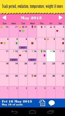 Emulate Android APK Period Log Calendar