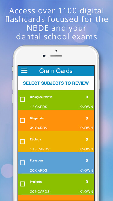 Emulate iPhone app Periodontics (NBDE iNBDE) using MyAndroid