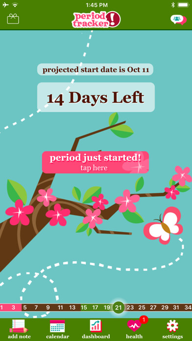 Emulate iPhone app Period Tracker by GP Apps using MyAndroid