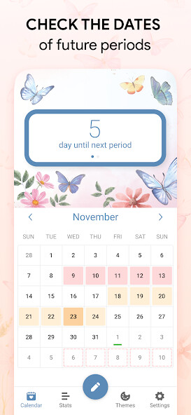 Emulate iPhone app Period Tracker & Ovulation using MyAndroid