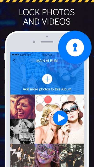 Emulate iPhone app Perlock - secret album for pics and vids using MyAndroid
