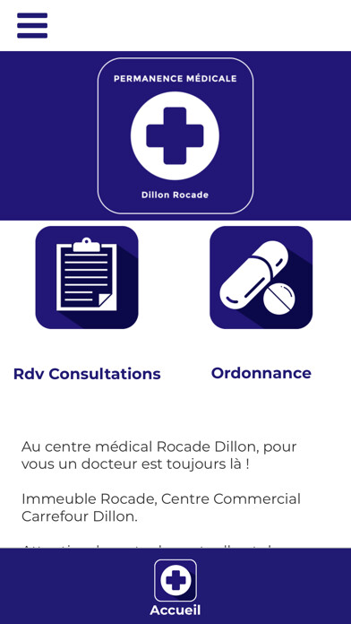 Emulate iPhone app Permanence médicale Dillon using MyAndroid