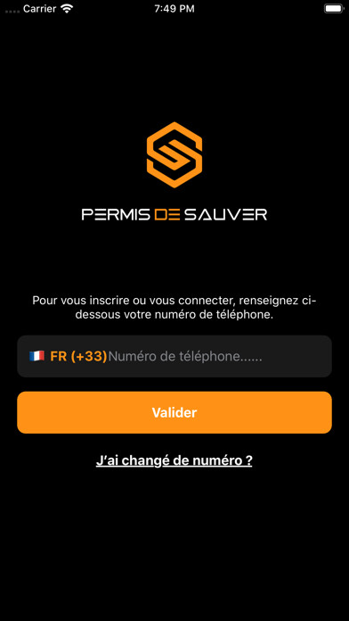 Emulate iPhone app Permis de sauver using MyAndroid