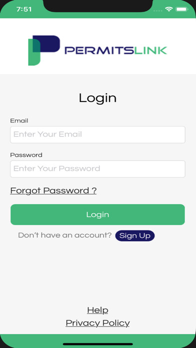 Emulate iPhone app PermitsLink - A Driver Portal using MyAndroid