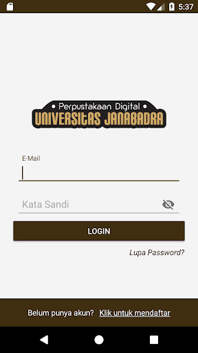 Run android online APK Perpustakaan Digital Universitas Janabadra from MyAndroid or emulate Perpustakaan Digital Universitas Janabadra using MyAndroid