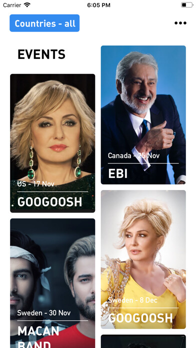 Emulate iPhone app Persa - All Persian Events using MyAndroid