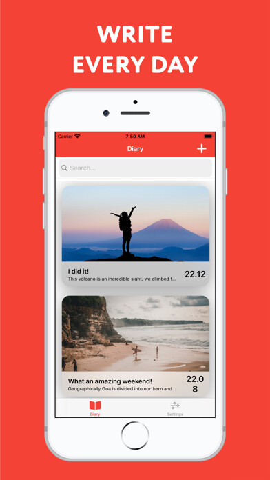 Emulate iPhone app Personal diary with password using MyAndroid