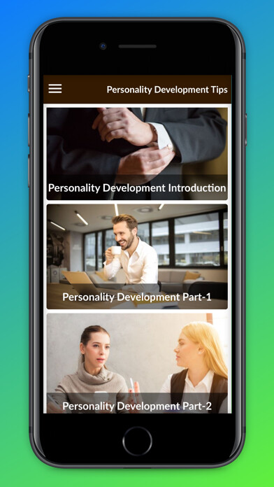 Emulate iPhone app Personality Development Guide using MyAndroid