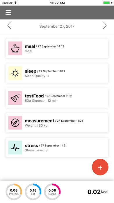 Emulate iPhone app Personalized Nutrition Project using MyAndroid