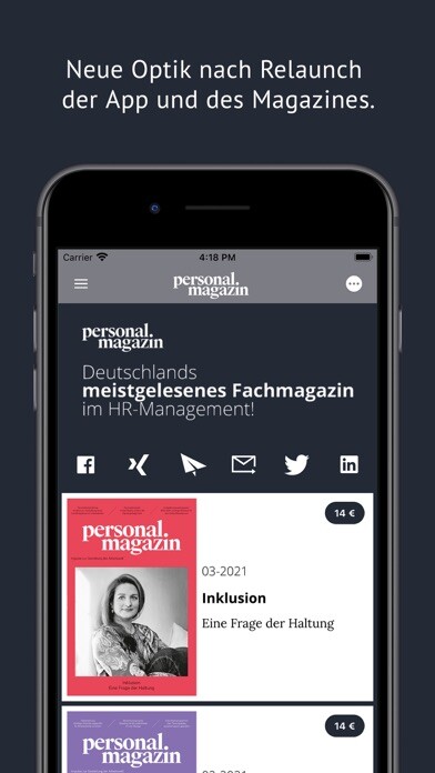 Emulate iPhone app Personalmagazin using MyAndroid