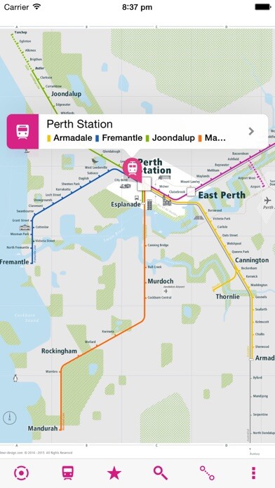 Emulate iPhone app Perth Rail Map Lite using MyAndroid Emulate iPhone app Perth Rail Map Lite using MyAndroid