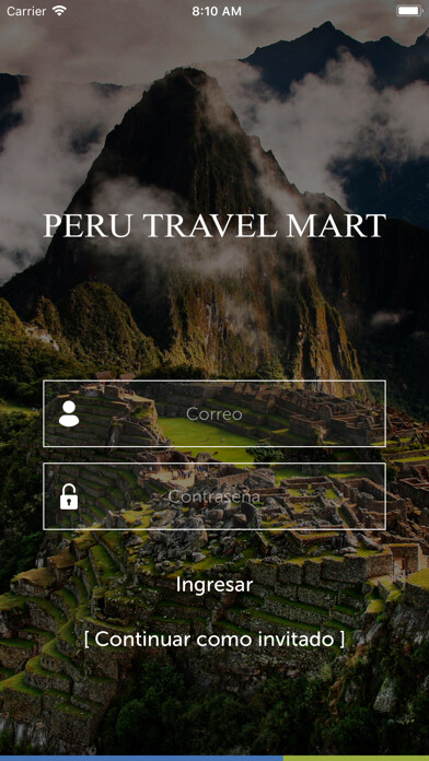 Emulate iPhone app Perú Travel Mart using MyAndroid
