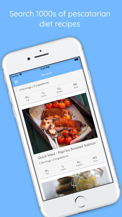 Emulate iPhone app Pescatarian Diet Recipes using MyAndroid Emulate iPhone app Pescatarian Diet Recipes using MyAndroid