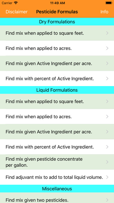 Emulate iPhone app Pesticide Formulas using MyAndroid Emulate iPhone app Pesticide Formulas using MyAndroid