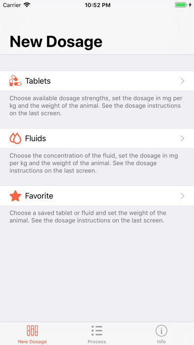 Emulate iPhone app PetDrugs - Dosage Calculator using MyAndroid